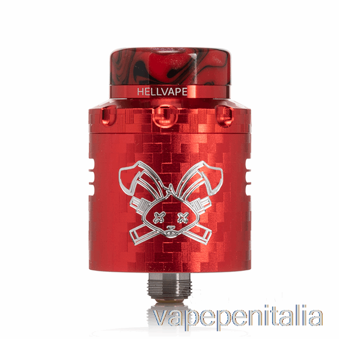 Scatola Vape Mod Hellvape Dead Rabbit V3 24mm Rda Fibra Di Carbonio Rossa
